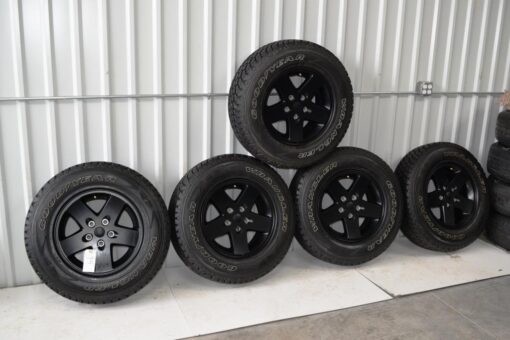 jeep wrangler call of duty black oem wheels and tires for sale