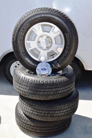 Ford F150 17 inch oem wheels rims michelin tires stock