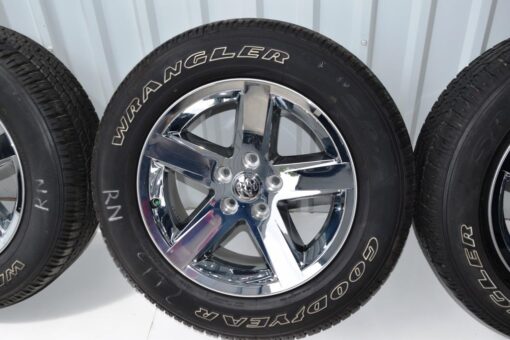 dodge ram 20 inch chrome oem wheels and tires package