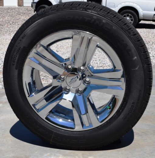chevy 20 inch lchrome clad ltz wheels tires